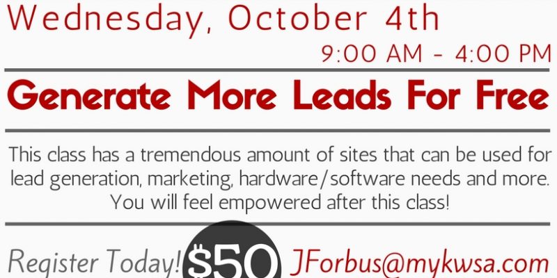 KW SA Heritage | October 4, 2017 | Generate More Leads For Free