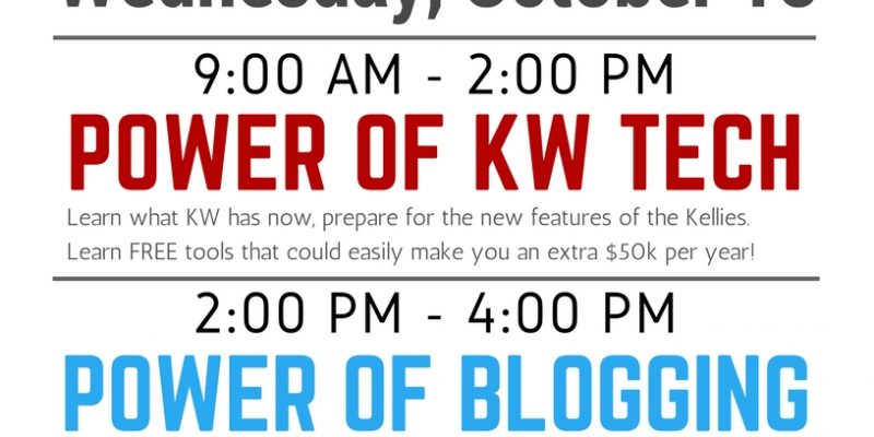 KW Preferred Properties | 10/18/17 | Power of KW Tech & Blogging