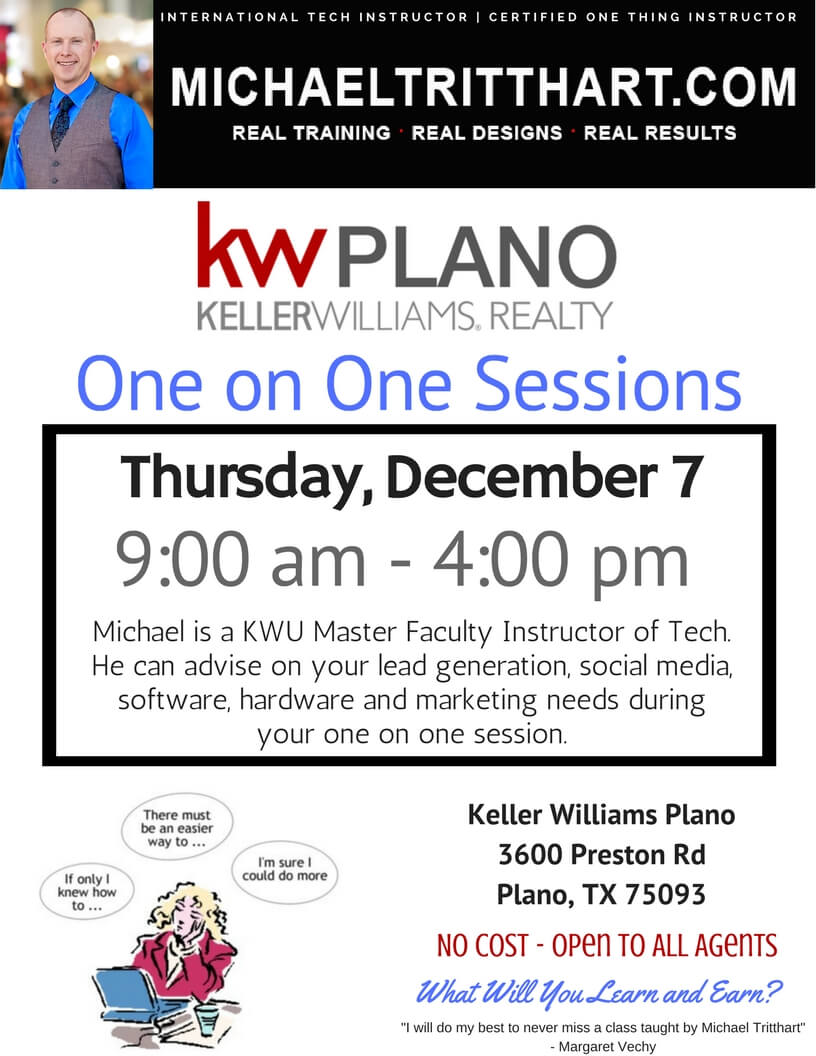 KW Plano - 12.7.17 - One on One Sessions