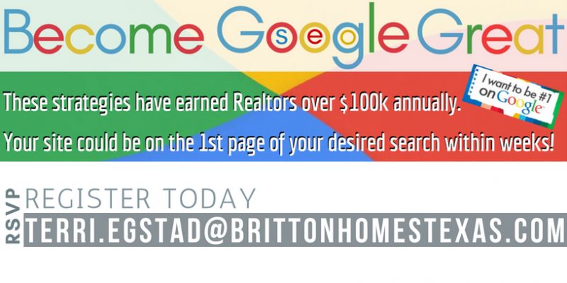 Britton Homes | Become Google Great | 7/13/18 | Michael Tritthart
