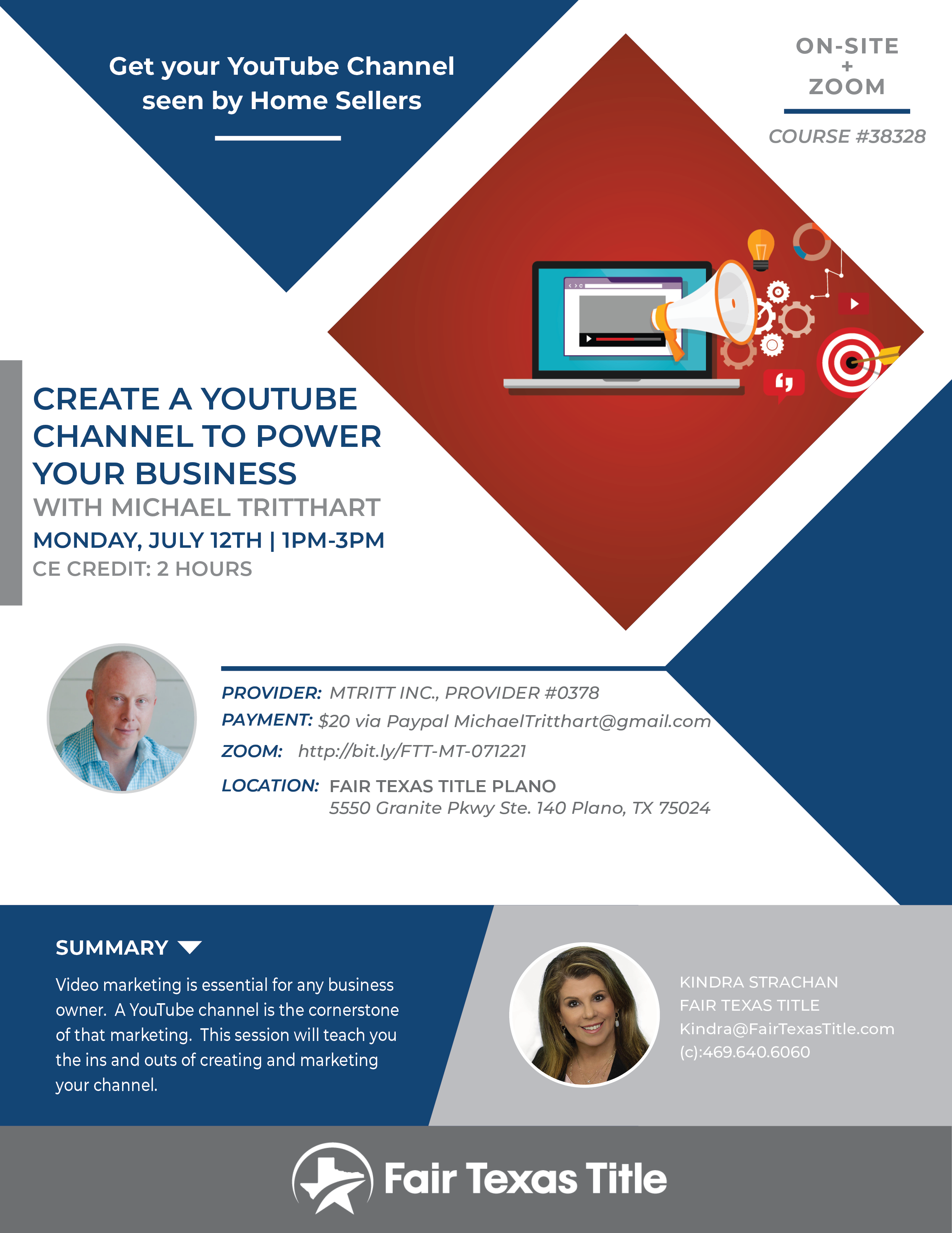 Create a  Channel to Power your Business - Live or Via Zoom 